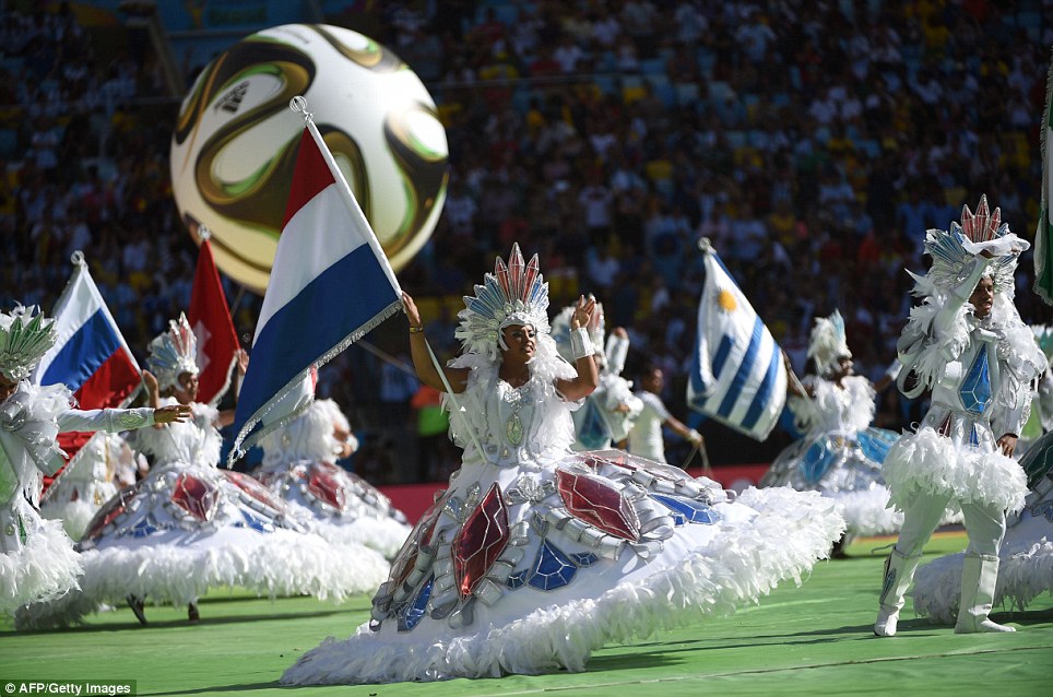 Fans of Ecuador cheer before the start of the 2014 World Cup Group E soccer match against Switzerland at the Brasilia national stadium in Brasilia